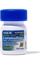 Major Allergy Loratadine 10mg Antihistamine Non-Drowsy Tablets 300 Count picture