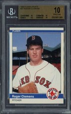1984 Fleer Update Roger Clemens Baseball Rookie Card # 27 Pristine BGS 10 picture