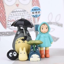 6pcs My Neighbor Totoro Figure Set – Hayao Miyazaki Anime Bus Station Scene Gift picture