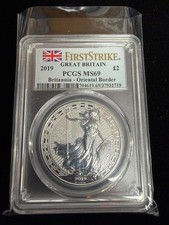 2019 2PD GREAT BRITAIN 1OZ SILVER BRITANNIA ORIENTAL BORDER NGC MS69 picture