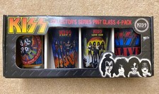 Official KISS Collector's Series Pint Glass 4-pack Rock Album Covers Brand New picture