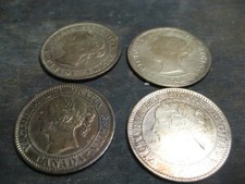 1858, 1859, 2 witout dates 1 large cent Canada picture