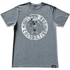 Men's Sullen Art Collective Co MMA Tattoo Skull Paint Brush Tee T-Shirt S-XXXL picture