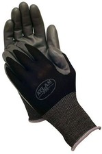 6 Pack MEDIUM SHOWA Atlas 370 Nitrile Black Garden Work Gloves New W/TAG (F1) picture