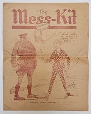 1919 The Mess Kit Vol 1 No 1 AEF Soldiers France WWI Military Newspaper Rare picture
