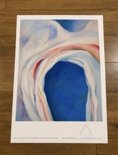 GEORGIA O’KEEFFE PINK & BLUE NO 1 1987 LOS ANGELES MUSEUM OF ART POSTER 25 X 35” picture