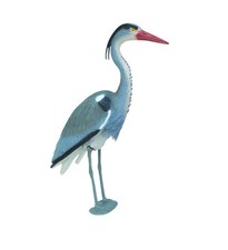 Realistic Blue Heron Decoy Deterrent with Legs & Stake To Help Protect Fishponds picture
