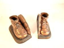 Antique Child's Shoe Bookends From The 1950's picture