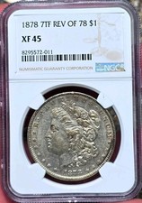 1878 MORGAN DOLLAR NGC XF45 7TF REV 78 VAM 170 picture