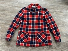 Vintage Pendleton Knockabouts Plaid Wool Jacket Button Up Shacket Sz 14 USA Red picture