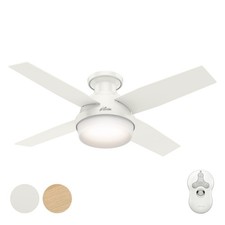 Hunter Fan 44 in Low Profile White Indoor Ceiling Fan with LED Light and Remote picture