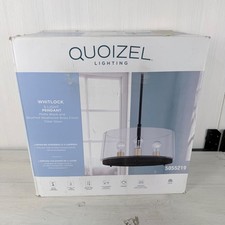 Quoizel Whitlock 3-Light Pendant Matte Black Brushed Brass Clear Glass 5055219 picture