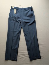 Haggar Men's Blue Dress Pants 36 -32 Wrinkle-Free Stretch Fabric New picture