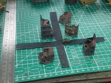 1/285 or 6mm Painted Wrecked European Village at crossroads picture