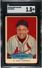 1954 Red Heart Dog Food Stan Musial SGC 1.5 picture