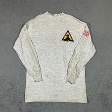 Vintage 90’s Public Image Clothing Grey Sweatshirt Long Sleeve Men's Large #4016 picture