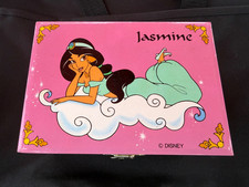 Vintage 1990s Disney Aladdin Princess Jasmine Musical Jewelry Box - WORKS 