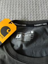 Carhartt Force Relaxed Fit Men's Pocket Logo T-Shirt Gray M Crew Neck picture