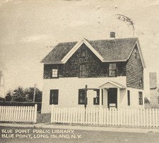 1951 Blue Point Long Island New York Public Library Postcard picture