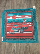 Vintage NOS Southwestern Design  Pottery Bandana Poly/cotton Made USA Rn# 20767 picture