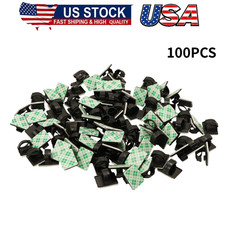 New 100Pcs Cable Clips Self-Adhesive Cord Management Wire Holder Organizer Clamp picture