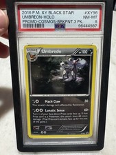 2016 POKEMON XY BLACK STAR PROMO COSMOS-BREAKPOINT 3 PACK UMBREON-HOLO PSA 8 picture
