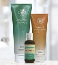 LEUDINE Healthy Face set - Calendula Body Cream, Aloe Vera Gel, Tea tree Oil picture