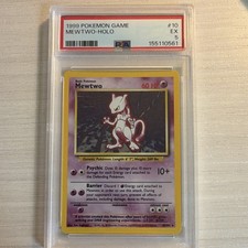 1999 Pokemon Base Set Mewtwo Holo Rare #10/102 PSA 5 English picture
