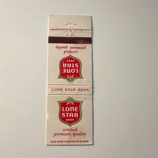 Lone Star Beer Certified Premium Quality Vintage Matchbook Cover 5MB126-1 picture