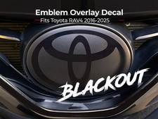 Fits 2016-2025 Toyota RAV4 Front Grille Emblem Blackout Overlay Decal picture