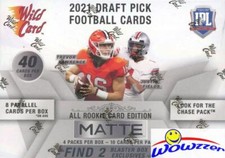 2021 Wild Card Draft WHITE MATTE Football EXCLUSIVE Factory Sealed BLASTER Box  picture