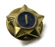Vintage WWII Son in Service Pin 1 Star Blue Enamel Gold Tone Military Lapel Pin picture