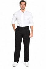 Dockers Men's Classic Fit Signature Khaki Lux Cotton Flat Black Pants  34x30 C6 picture