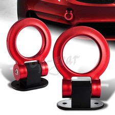 JDM Universal Car SUV Ring Track Racing Style Tow Hook Look Decoration RED picture