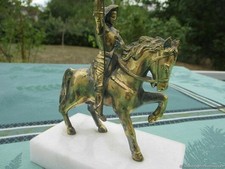 Joan of Arc on her horse antique sculpture picture