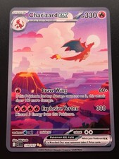 Charizard Ex 199/165 Pokemon Premium Gold Metal Card Collectible picture