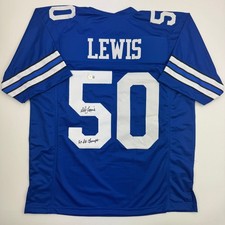 Autographed/Signed D.D. DD Lewis Dallas Retro Blue Football Jersey Beckett COA picture