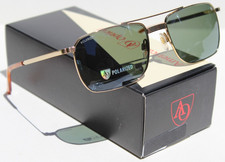 AMERICAN OPTICAL Geoffrey POLARIZED Sunglasses Gold/Green 58-18-145 ST HA GNN-P picture