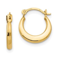 Real 14kt Yellow Gold Madi K Small Hoop Earrings picture