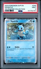 2023 POKEMON SVP EN-SV BLACK STAR PROMO #048 SQUIRTLE 151 POSTER PSA 9 MINT picture