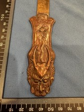 Antique Brass Japanese Meiji Period Page Turner Letter Opener Detailed Handle picture