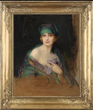 Hand Painted Classical Oil Painting Portrait of Lady Art Canvas Vintage Style picture