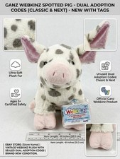 Ganz 2025 Webkinz Next Spotted Pig NEW WK00035 Dual 2 Adoption Codes Gen3 picture