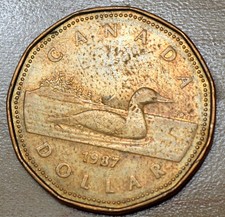 1987 Canada 1 Dollar Canadian Loon picture