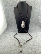 ⚜️ VTG Native Sterling Silver  Sunburst Southwest Bolo Tie Navajo style picture