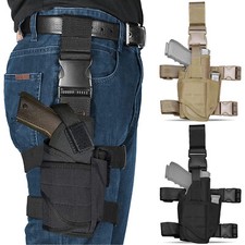 Military Drop Leg Holster Tactical Thigh Pistol Gun Pouch Right Hand Adjustable picture