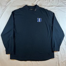 Vintage 90s Nike Duke Blue Devils Basketball Mock Neck Shirt 2XL Swoosh Warm Up picture