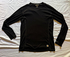 Carhartt Force Men's XLT Black Long Sleeve Crew Neck Knit Thermal w/ Thumbholes picture