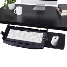Heavy-Duty Under-Desk Keyboard Tray - 19 in Slide-Out Pull-Out Keyboard Drawer picture