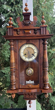 Antique C 1895 - 1915 German Hamburg Vienna Wall Clock  SEE VIDEO - ALL ORIGINAL picture
